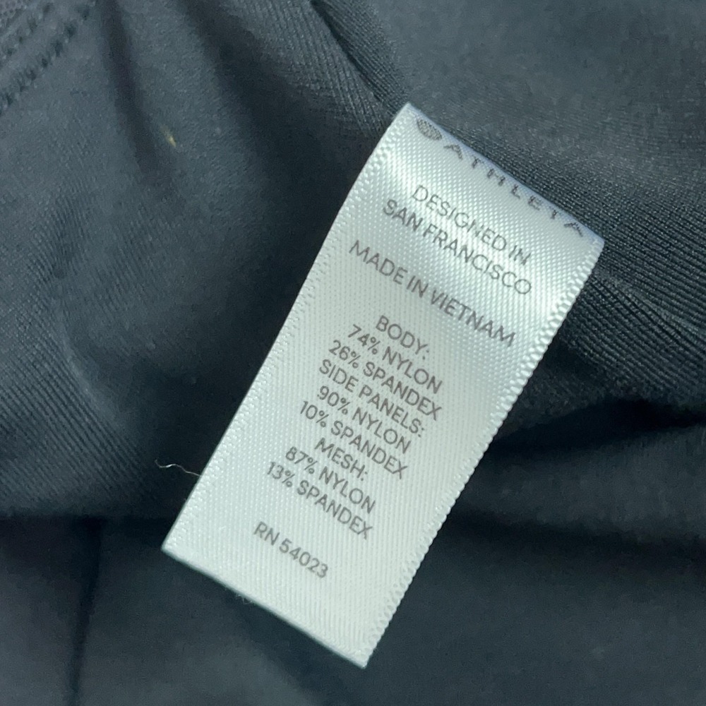 Athleta Pants Womens‎ Small Black High Rise Ankle Leggings Zip Pockets Yoga Gym - Picture 9 of 12
